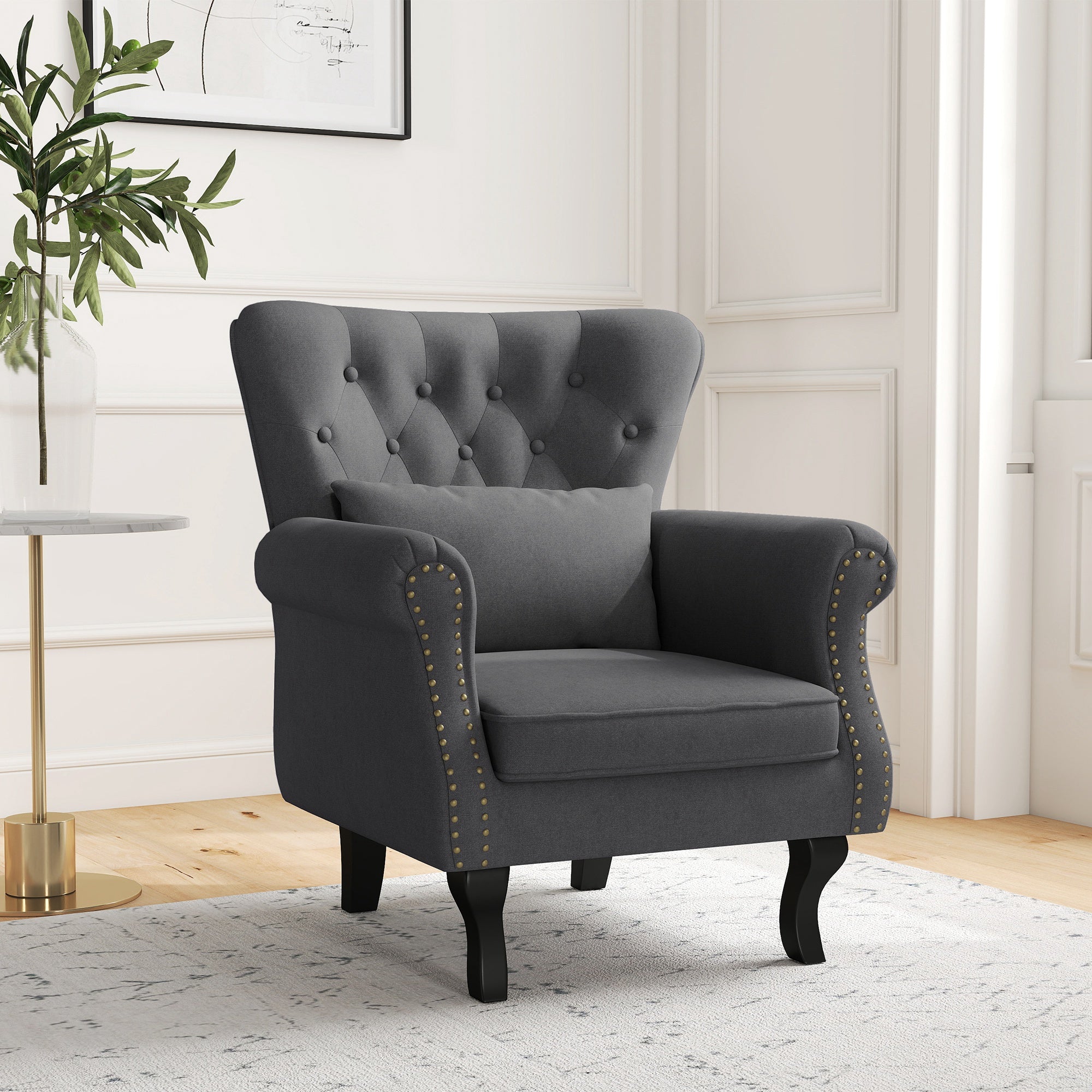 Chesterfield-Style Accent Chair