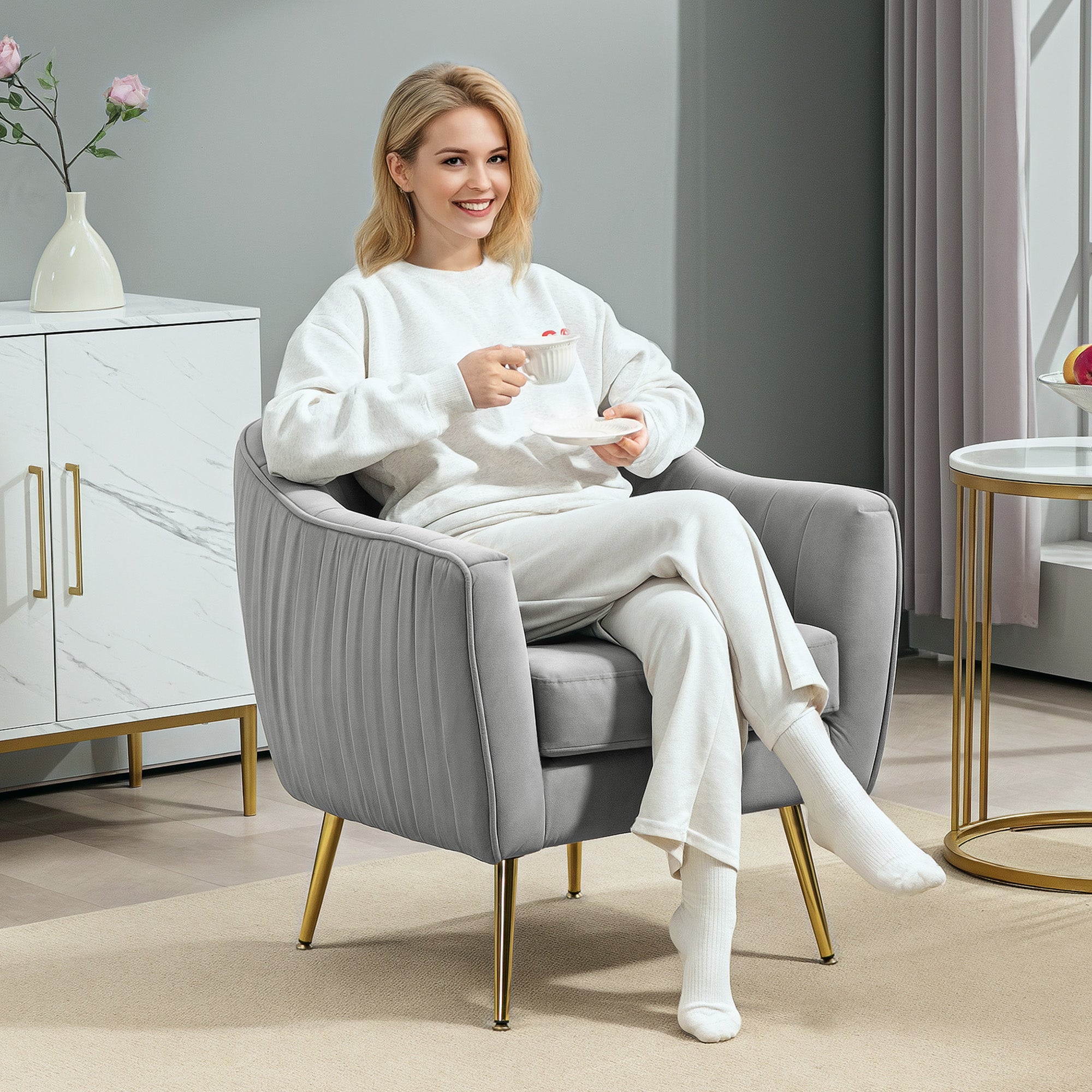 Shell Back Accent Chair