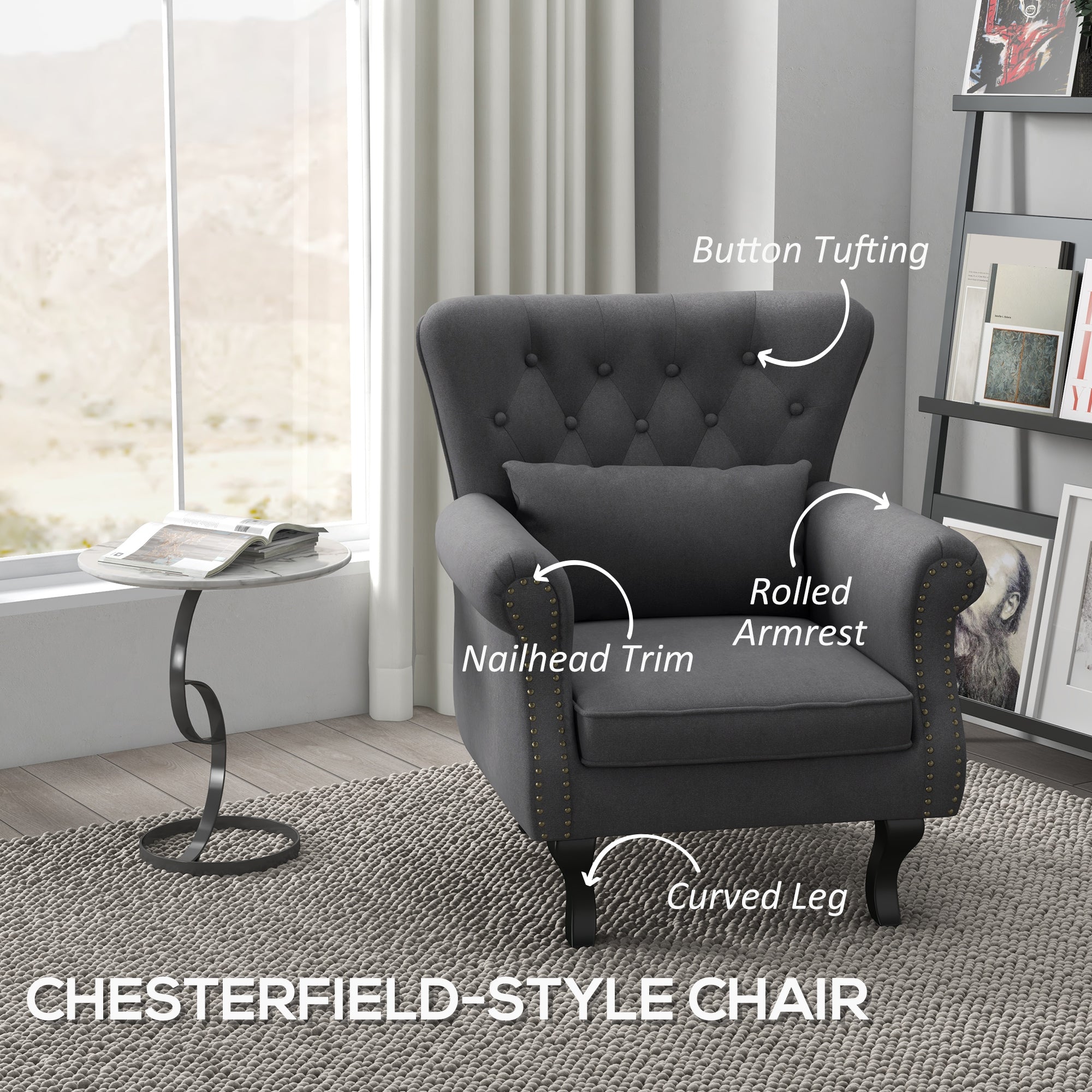 Chesterfield-Style Accent Chair