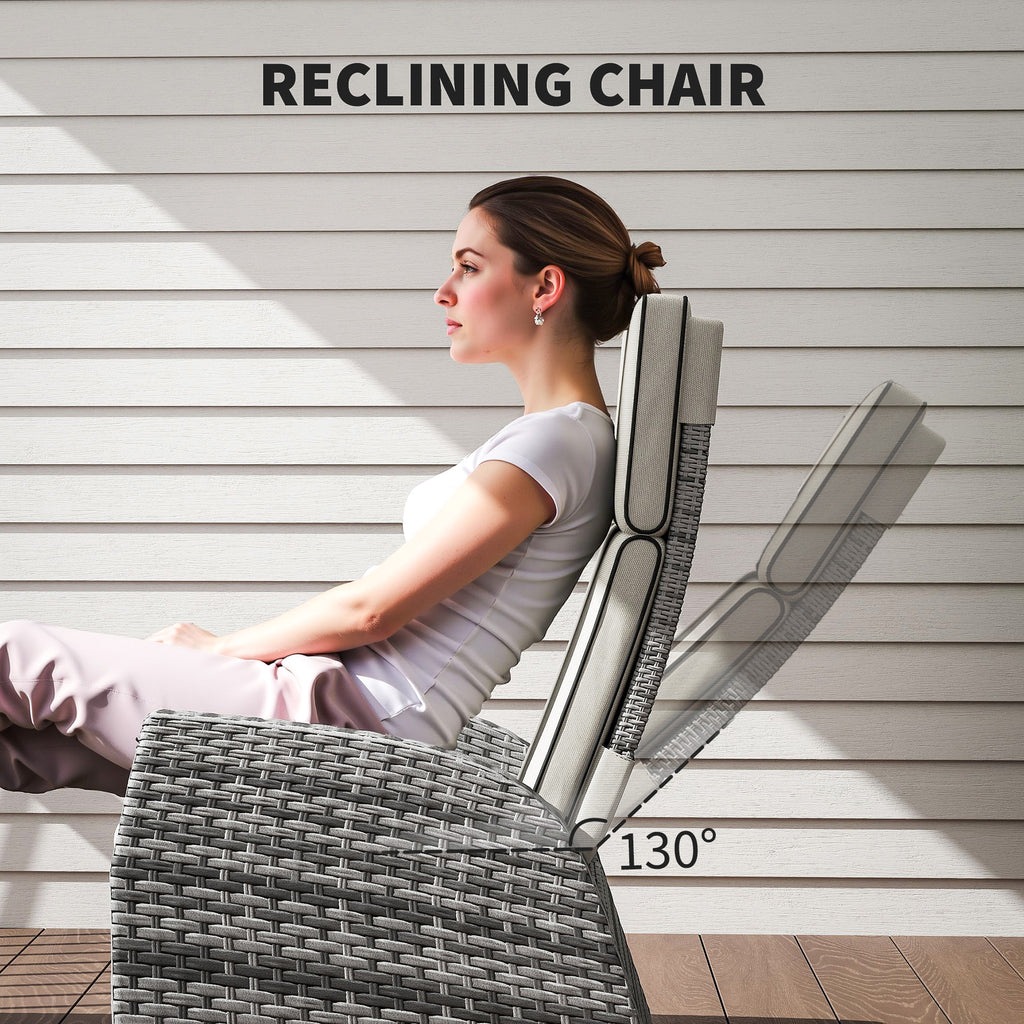 5-Piece Rattan Garden Furniture Set With Cushions