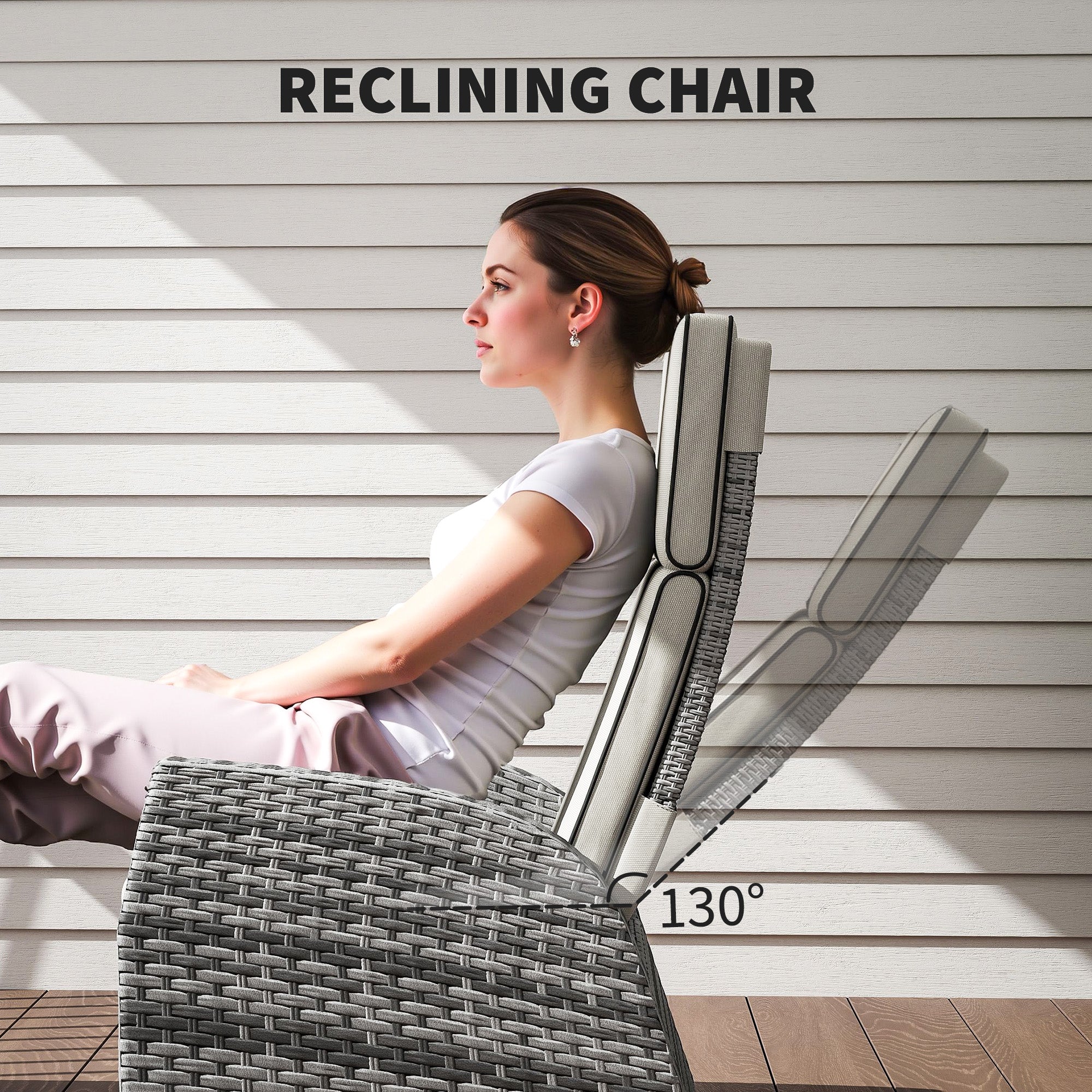 5-Piece Rattan Garden Furniture Set With Cushions